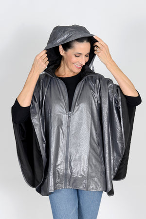 Protect your self from those pesky rain drops! Stay dry with the Sporty Rap! Easily folds up in a pouch to fit in your bag, this Sporty Rap zippers on to protect you in a hurry. Hidden inside the collar is a folded up hood to protect your hair too! Pack in your handbag for all your outside events. If you live in Florida, you never know when it will rain!_33794736357576