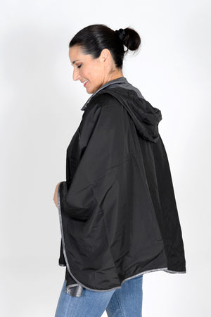 Protect your self from those pesky rain drops! Stay dry with the Sporty Rap! Easily folds up in a pouch to fit in your bag, this Sporty Rap zippers on to protect you in a hurry. Hidden inside the collar is a folded up hood to protect your hair too! Pack in your handbag for all your outside events. If you live in Florida, you never know when it will rain!_33794736488648