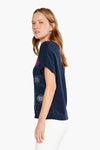 This sustainable sweater features a fun and bright design that pops against the deep indigo background, a flattering v-neck, and roomy short sleeves. The NIC+ZOE Color Spun Sweater is just as comfy as it is eye-catching!_t_34057381347528