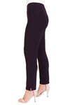 Sympli Narrow Pant Midi in Black.  Elastic waist pull on pant with side slit.  27" inseam._t_8359321141346