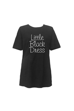 Every closet needs a little black dress. This lightweight graphic tee is soft to the touch, and perfect for lounging around the house or reading a good book in bed!_33389439254728