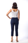 Holland Ave Susan Denim Crop PantHolland Ave Susan Denim Crop Pant in Denim. Pull on hidden waistband pant with faux zipper flap. Snug through hip falls straight to hem. Side slits. 25" inseam._t_13297494884461