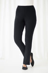 Sympli Narrow Pant Long in Black.  31" inseam.  Elastic waist slim pant with side slits._t_30900601422024