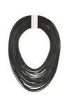 The Tight Rope Necklace is a multi-strand layered collar necklace made of lightweight, faux leather cords and secured by a hypoallergenic nickel snap magnet clasp._t_32558742831304